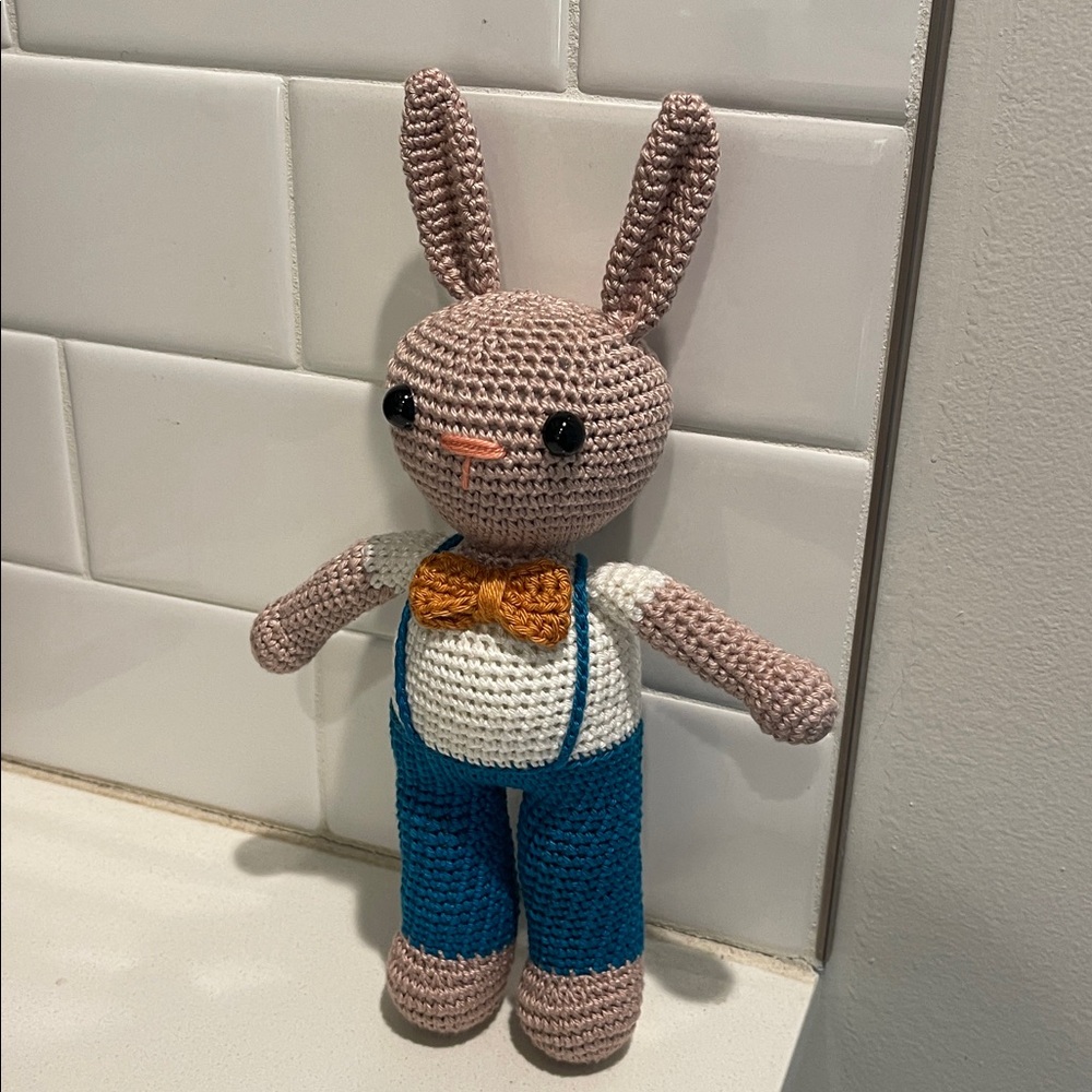 Handcrafted Bunny Doll Amigurumi Spring Easter Kids Toy Figure - Picture 2 of 8